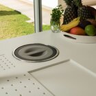 Lixeira Para Embutir Redonda 8 Litros Arquitech Cinza Chumbo