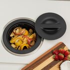 Lixeira Para Embutir Redonda 8 Litros Arquitech Preto Vulcano