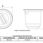 Lixeira Para Embutir Redonda 8 Litros Arquitech Preto Vulcano