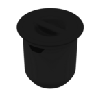 Lixeira Para Embutir Redonda 8 Litros Arquitech Preto Vulcano
