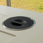 Lixeira Para Embutir Redonda 8 Litros Arquitech Preto Vulcano