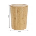 Lixeira para Escritório 10L Fibra Natural Bambu Basculante Bege Oikos