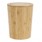 Lixeira para Escritório 10L Fibra Natural Bambu Basculante Bege Oikos