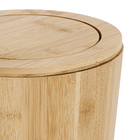 Lixeira para Escritório 10L Fibra Natural Bambu Basculante Bege Oikos