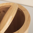 Lixeira para Escritório 10L Fibra Natural Bambu Basculante Bege Oikos