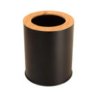 Lixeira para Escritório 8L Metal Manual Preto Oikos