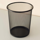 Lixeira para Escritório 8L Metal sem Tampa Preto Oikos