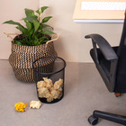 Lixeira para Escritório 8L Metal sem Tampa Preto Oikos