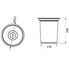 Lixeira para Pia de Cozinha Metal Verde Manual Franke