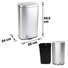 Lixeira Pedal Inox 12 Litros Com Amortecimento Guimmis.casa