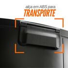 Lixeira Pedal Preta Em Aço Inox De 50 Litros Com Balde Interno