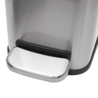 Lixeira Pedal Slim Inox 5l + 100 Sacos De Lixo Construmarcas