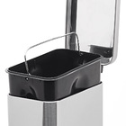 Lixeira Pedal Slim Inox 5l + 100 Sacos De Lixo Construmarcas