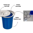 Lixeira Pia Cozinha Embutir 5 Litros Inox