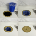 Lixeira Pia Cozinha Embutir 5 Litros Inox Dourado Escovado Ki