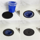 Lixeira Pia Cozinha Embutir 5 Litros Inox Preto Fosco Kit Dis