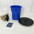 Lixeira Pia Cozinha Embutir 5 Litros Inox Preto Fosco Kit Dis