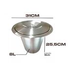 Lixeira Pia Cozinha Embutir Granito Em Inox Não Enferruja 8 L