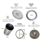 Lixeira Pia Cozinha Embutir No Granito Em Inox 5lts 20x23 Cm