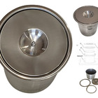 Lixeira Pia Cozinha Embutir No Granito Em Inox 5lts 20x23 Cm