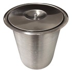 Lixeira Pia Cozinha Embutir No Granito Em Inox 5lts 20x23 Cm