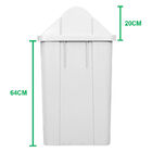 Lixeira Plástica 100l Quadrada Com Tampa Vai-vem Branco Navajo