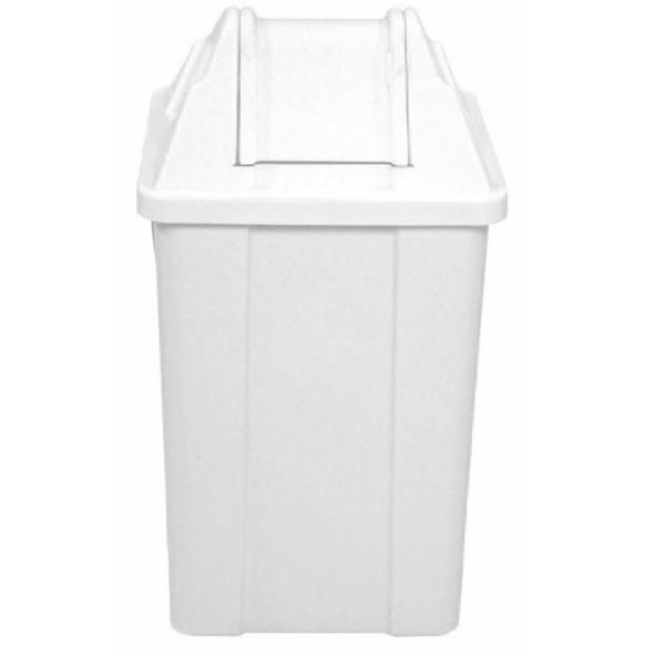 Lixeira Plástica 100l Quadrada Com Tampa Vai-vem Branco Navajo