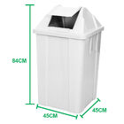 Lixeira Plástica 100l Quadrada Com Tampa Vai-vem Branco Navajo