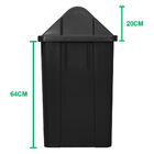 Lixeira Plástica 100l Quadrada Com Tampa Vai-vem Preto