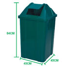 Lixeira Plástica 100l Quadrada Com Tampa Vai-vem Verde
