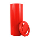 Lixeira Plástica 22l Com Tampa Meia Esfera - Vermelho