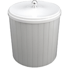 Lixeira Plástica 5l Com Tampa Higiênica Banheiro Cozinha Bran