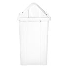 Lixeira Plástica 60l Quadrada Com Tampa Vai-vem Branco
