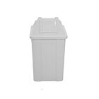 Lixeira Plástica 60l Quadrada Com Tampa Vai-vem Cinza