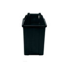 Lixeira Plástica 60l Quadrada Com Tampa Vai-vem Preta