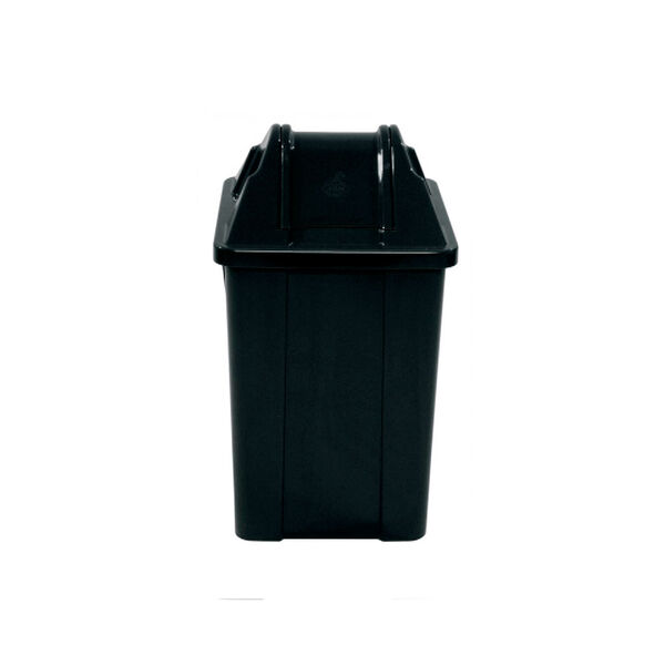 Lixeira Plástica 60l Quadrada Com Tampa Vai-vem Preta