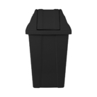 Lixeira Plástica 60l Quadrada Com Tampa Vai-vem Preta