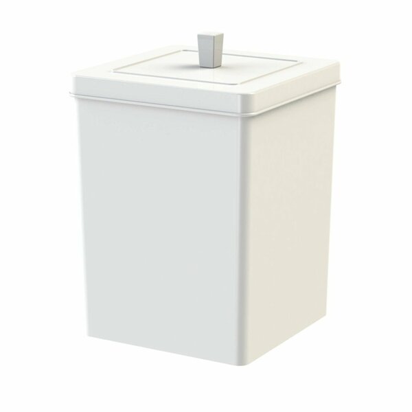 Lixeira Plástica Com Tampa Quadrada 6,5 Litros Future Branco