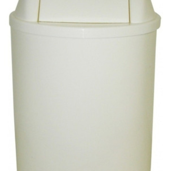 Lixeira Plástica Com Tampa Vaivem 50 Litros Branco