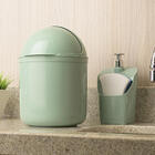 Lixeira Plastica De Cozinha Pia Com Tampa Capacete E Abertura