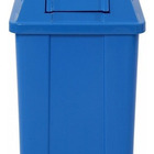 Lixeira Plástica Quadrada Com Tampa Vai - Vem 60 Litros Azul