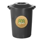 Lixeira Plasvale Recycle 35l Preta Com Tampa 375lp8990