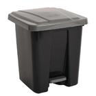 Lixeira Preta 15 Litros Pedal Cesto Lixo Quarto Banheito Cozi