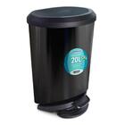 Lixeira Preta 20 Litros Cesto De Lixo Com Pedal Escritorio Ca