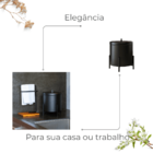 Lixeira Preta Cesto Banheiro 6 Litros Alumínio Suspensa Cozin