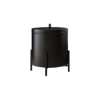 Lixeira Preta Cesto Banheiro 6 Litros Alumínio Suspensa Cozin