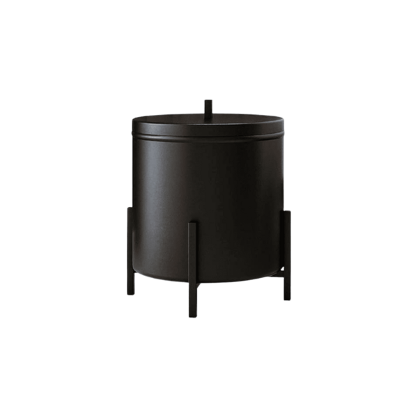Lixeira Preta Cesto Banheiro 6 Litros Alumínio Suspensa Cozin