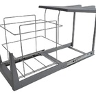 Lixeira Preta Dupla Deslizante 20 L Com Trilho Slow Motion