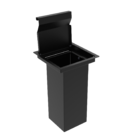 Lixeira Preta Quadrada 15x15 Embutir 2 L Para Bancada