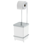 Lixeira Quadrada 6,5 Litros e Suporte para Papel Higiênico -